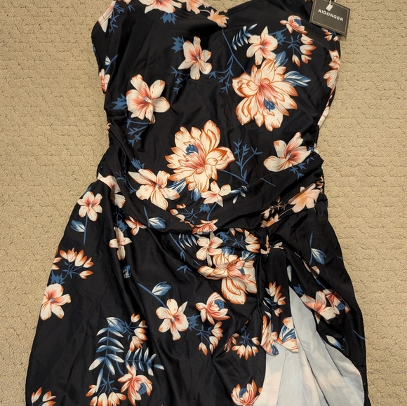 Aidonger One Piece Swim Dress Swimsuits NWT Women's Large - Picture 5 of 6